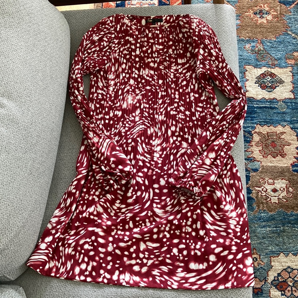 Maje red spiral mini dress